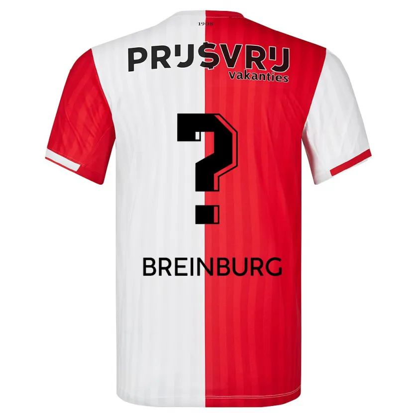 Danxen Niño Camiseta Rainey Breinburg #0 Rojo Blanco 1ª Equipación 2023/24 La Camisa