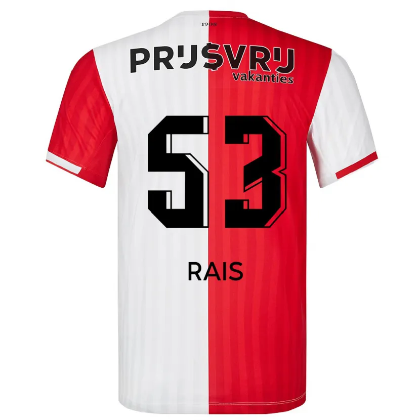 Danxen Niño Camiseta Amir Rais #53 Rojo Blanco 1ª Equipación 2023/24 La Camisa