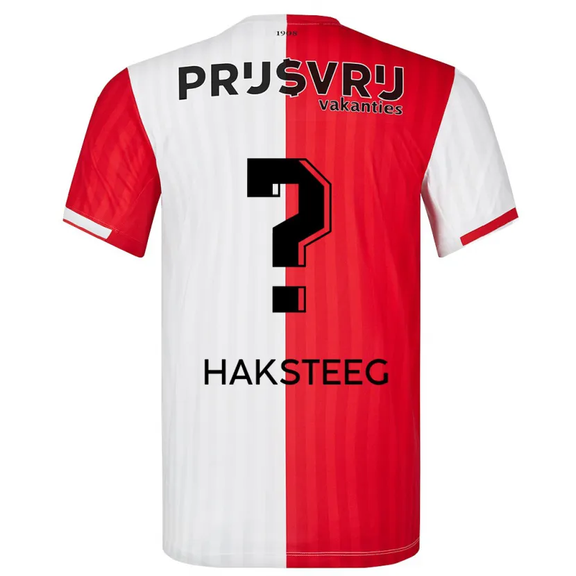 Danxen Niño Camiseta Tim Haksteeg #0 Rojo Blanco 1ª Equipación 2023/24 La Camisa