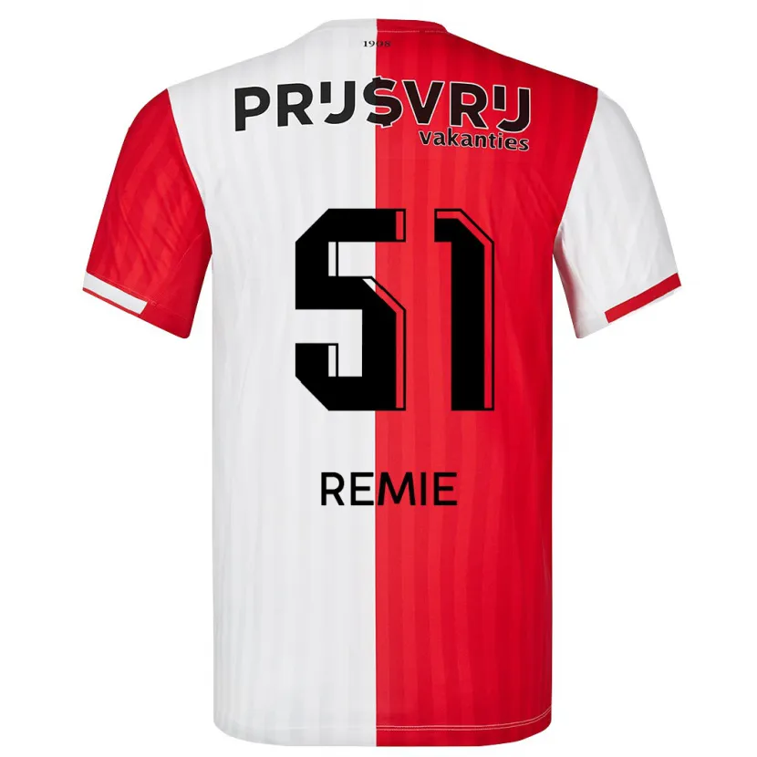 Danxen Niño Camiseta Devin Remie #51 Rojo Blanco 1ª Equipación 2023/24 La Camisa