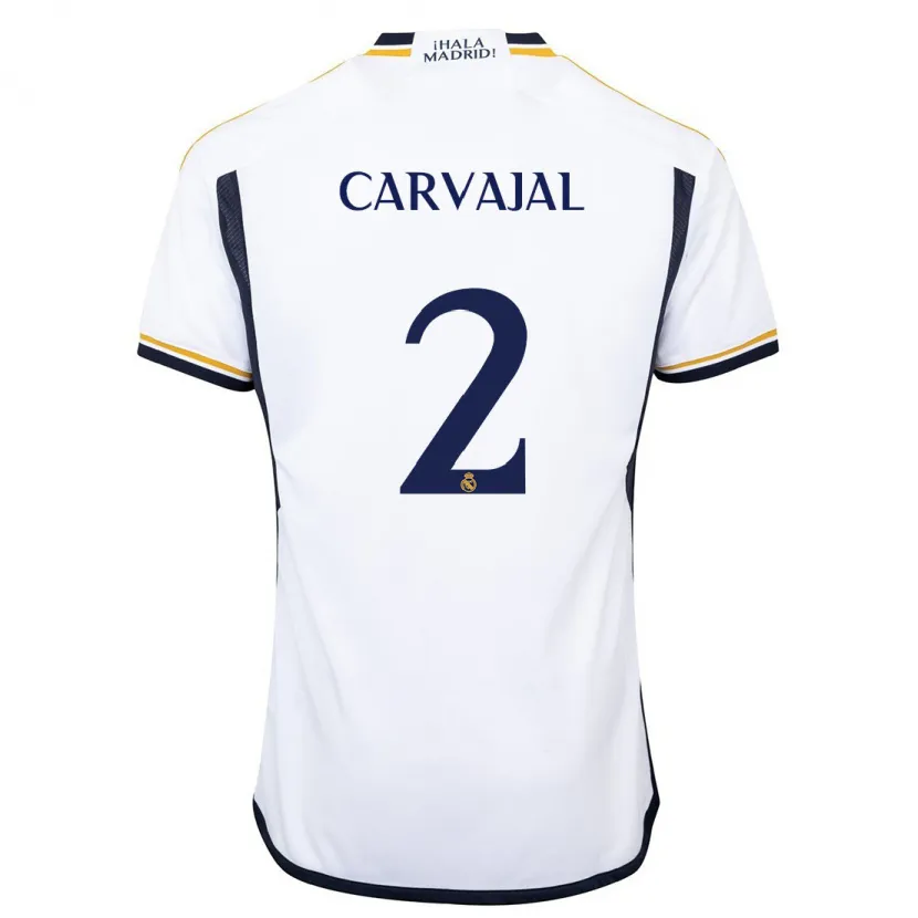 Danxen Niño Camiseta Daniel Carvajal #2 Blanco 1ª Equipación 2023/24 La Camisa