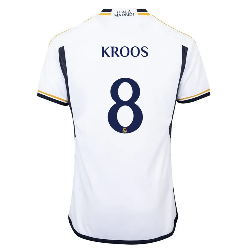 Danxen Niño Camiseta Toni Kroos #8 Blanco 1ª Equipación 2023/24 La Camisa