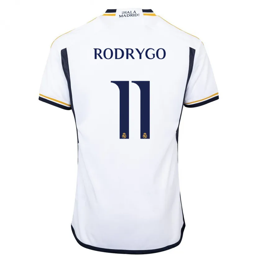 Danxen Niño Camiseta Rodrygo #11 Blanco 1ª Equipación 2023/24 La Camisa