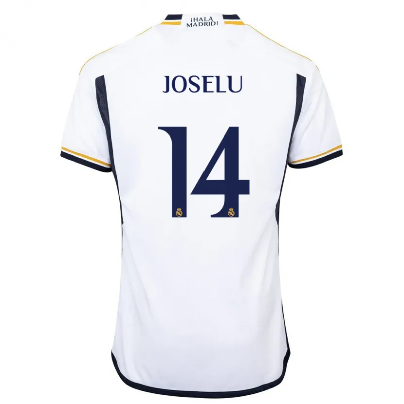 Danxen Niño Camiseta Joselu #14 Blanco 1ª Equipación 2023/24 La Camisa