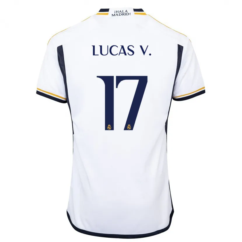 Danxen Niño Camiseta Lucas Vázquez #17 Blanco 1ª Equipación 2023/24 La Camisa