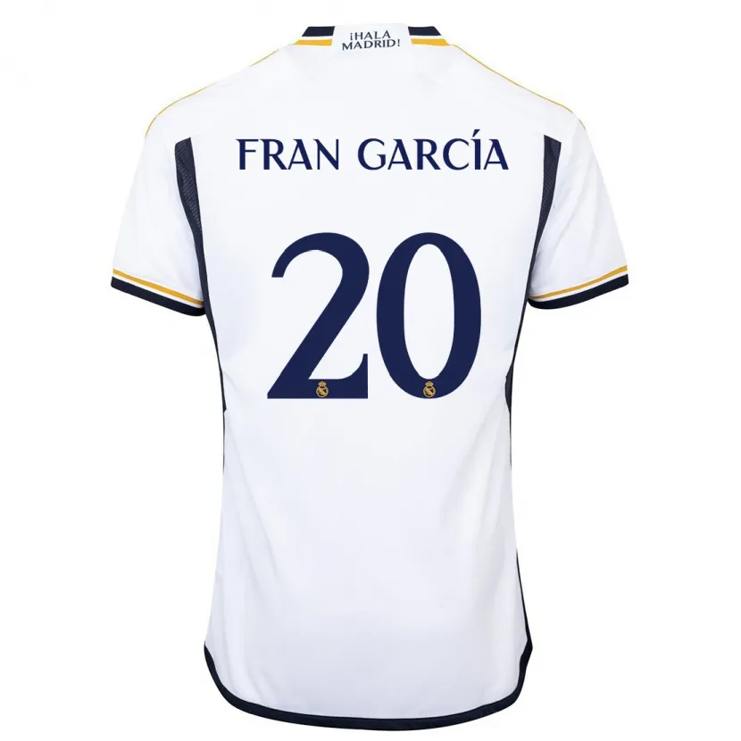 Danxen Niño Camiseta Fran García #20 Blanco 1ª Equipación 2023/24 La Camisa