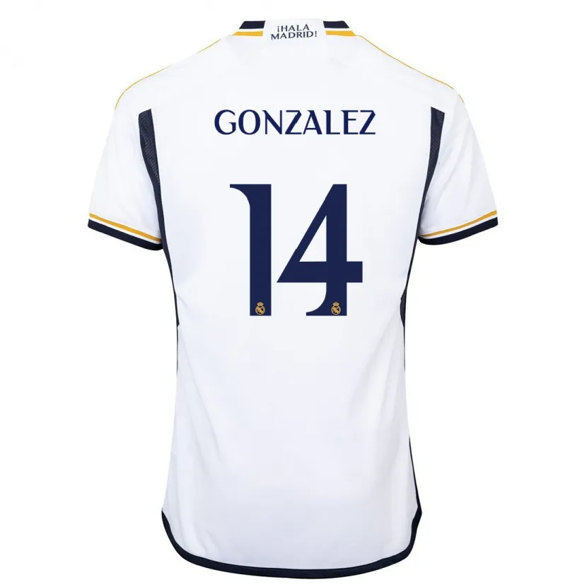 Danxen Niño Camiseta David González #14 Blanco 1ª Equipación 2023/24 La Camisa