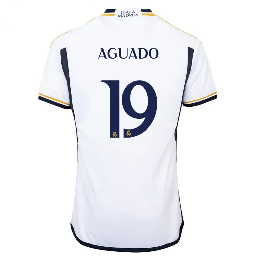 Danxen Niño Camiseta Lorenzo Aguado #19 Blanco 1ª Equipación 2023/24 La Camisa