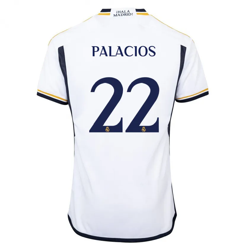 Danxen Niño Camiseta César Palacios #22 Blanco 1ª Equipación 2023/24 La Camisa