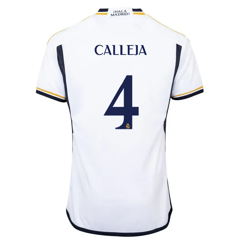 Danxen Niño Camiseta Jaime Calleja #4 Blanco 1ª Equipación 2023/24 La Camisa