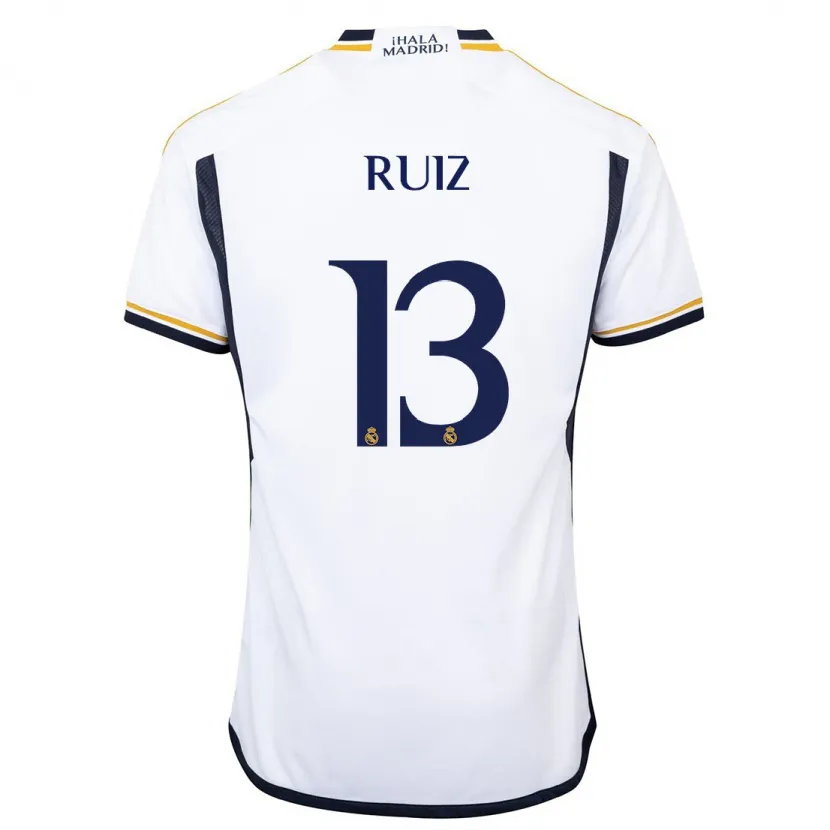 Danxen Niño Camiseta Guillermo Ruiz #13 Blanco 1ª Equipación 2023/24 La Camisa