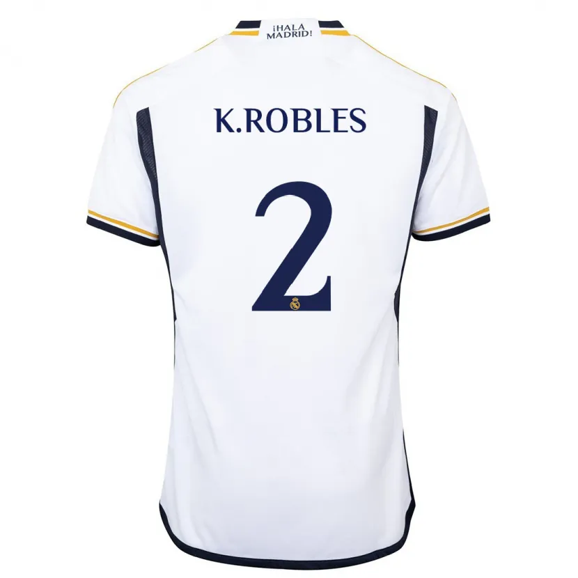 Danxen Niño Camiseta Kenti Robles #2 Blanco 1ª Equipación 2023/24 La Camisa