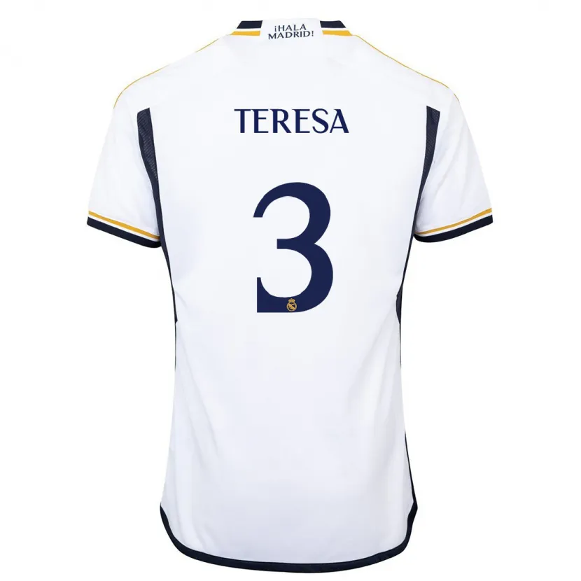 Danxen Niño Camiseta Teresa Abelleira #3 Blanco 1ª Equipación 2023/24 La Camisa