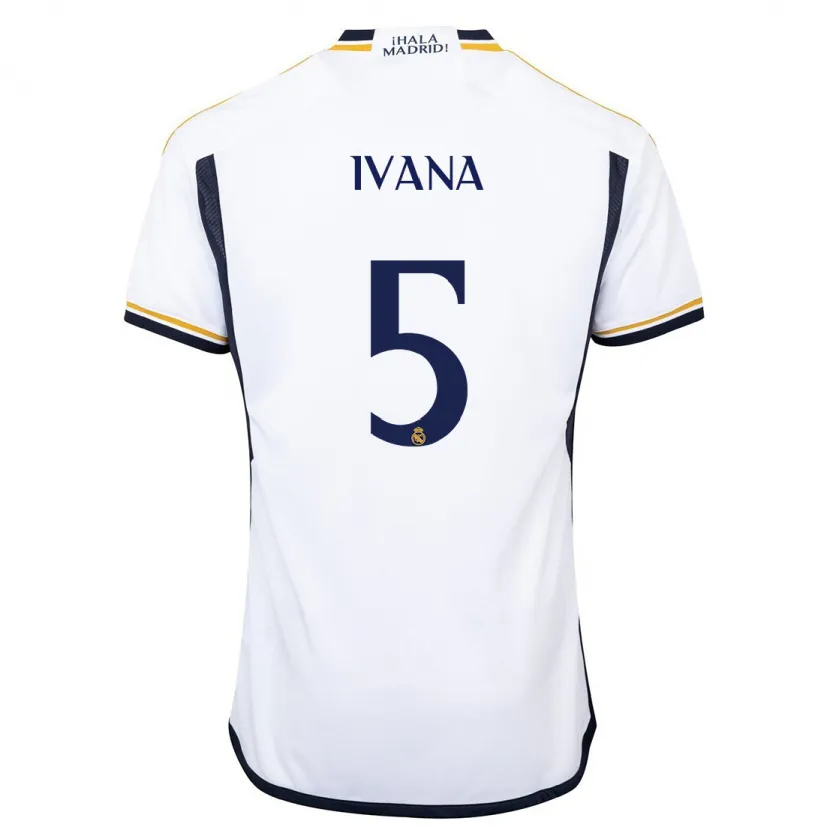 Danxen Niño Camiseta Ivana Andres #5 Blanco 1ª Equipación 2023/24 La Camisa