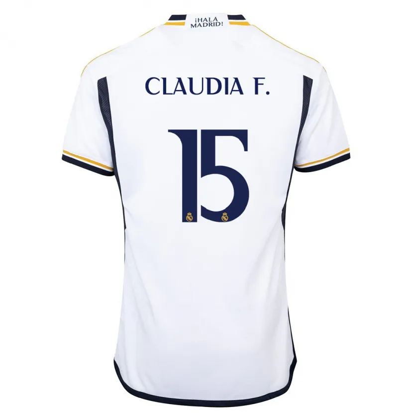 Danxen Niño Camiseta Claudia Florentino #15 Blanco 1ª Equipación 2023/24 La Camisa