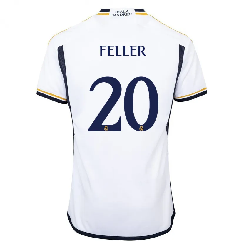 Danxen Niño Camiseta Naomie Feller #20 Blanco 1ª Equipación 2023/24 La Camisa