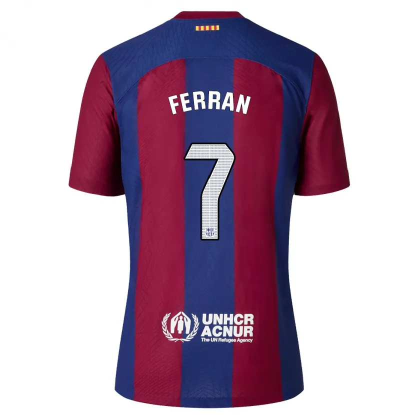 Danxen Niño Camiseta Ferran Torres #7 Rojo Azul 1ª Equipación 2023/24 La Camisa