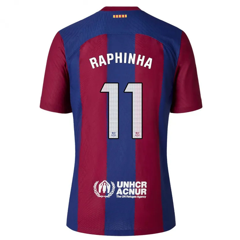 Danxen Niño Camiseta Raphinha #11 Rojo Azul 1ª Equipación 2023/24 La Camisa