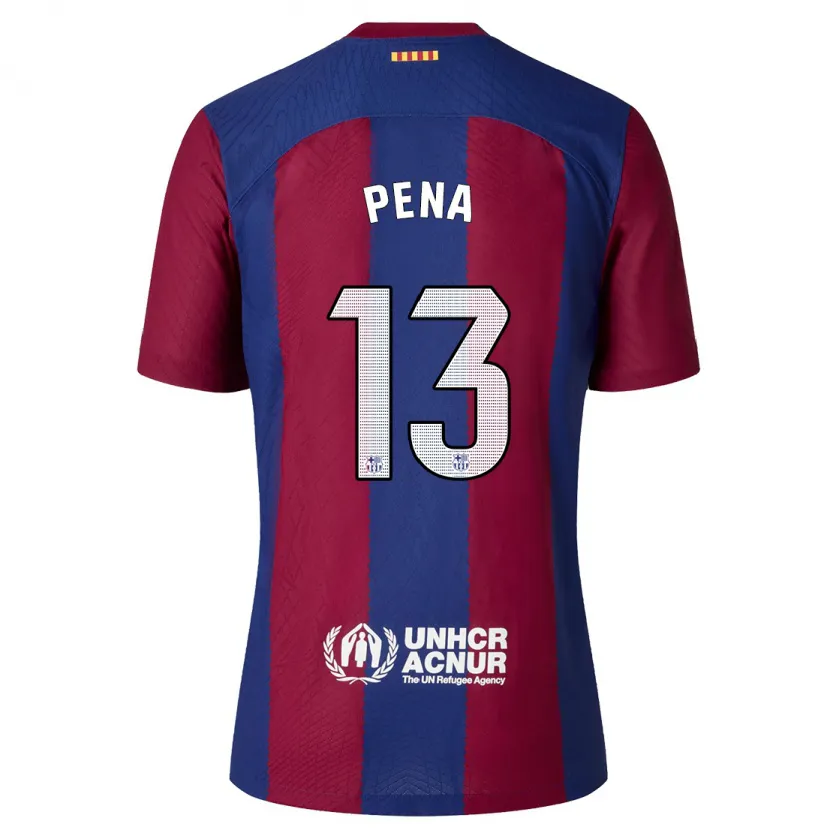 Danxen Niño Camiseta Iñaki Peña #13 Rojo Azul 1ª Equipación 2023/24 La Camisa