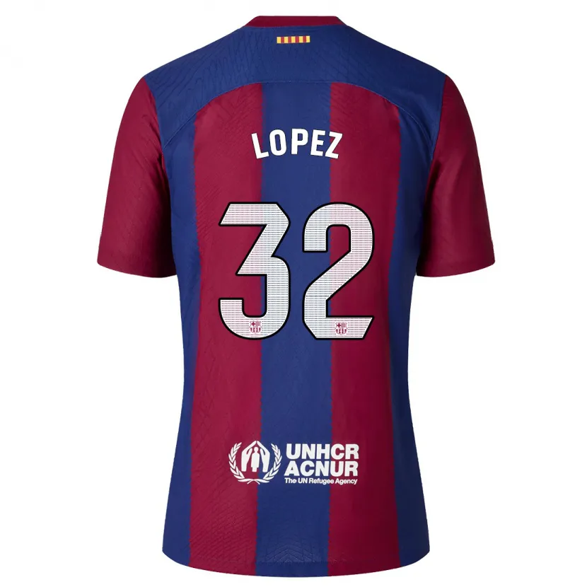 Danxen Niño Camiseta Fermín López #32 Rojo Azul 1ª Equipación 2023/24 La Camisa