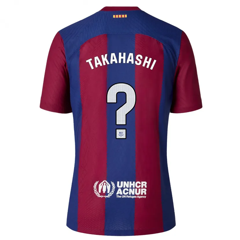 Danxen Niño Camiseta Niko Takahashi #0 Rojo Azul 1ª Equipación 2023/24 La Camisa