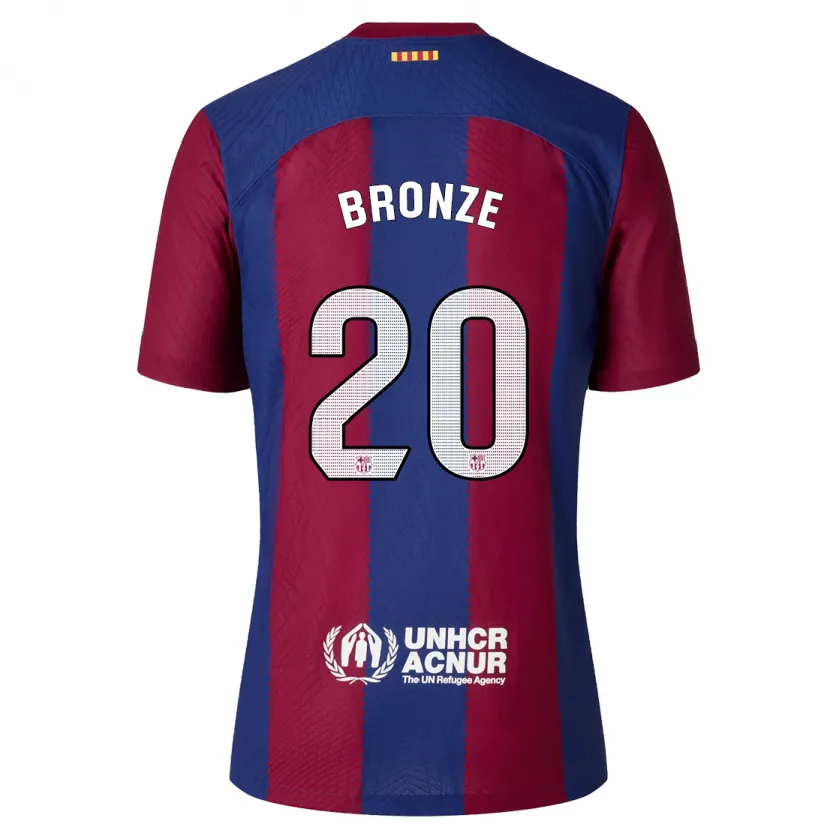 Danxen Niño Camiseta Lucy Bronze #20 Rojo Azul 1ª Equipación 2023/24 La Camisa