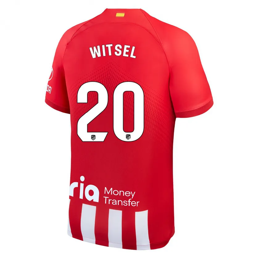 Danxen Niño Camiseta Axel Witsel #20 Rojo Blanco 1ª Equipación 2023/24 La Camisa