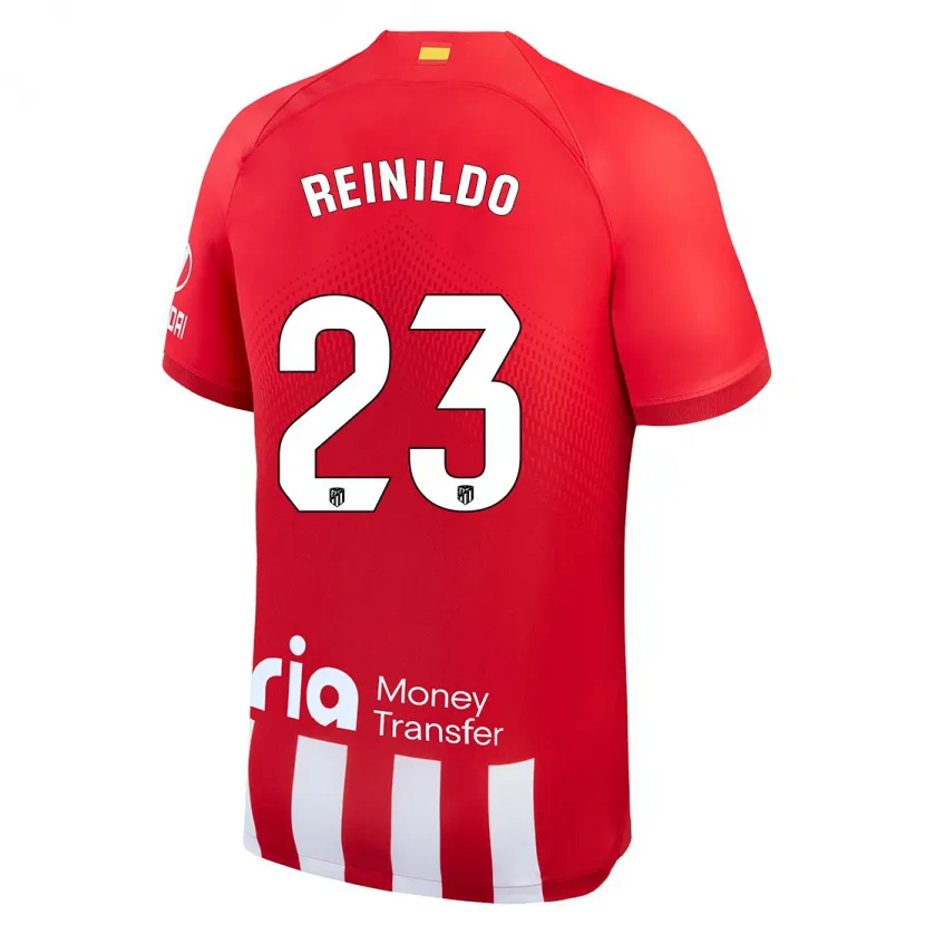 Danxen Niño Camiseta Reinildo Mandava #23 Rojo Blanco 1ª Equipación 2023/24 La Camisa