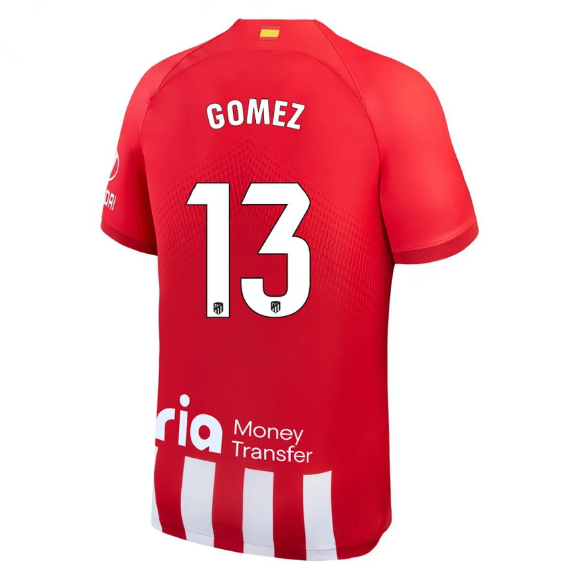 Danxen Niño Camiseta Christian Gomez #13 Rojo Blanco 1ª Equipación 2023/24 La Camisa