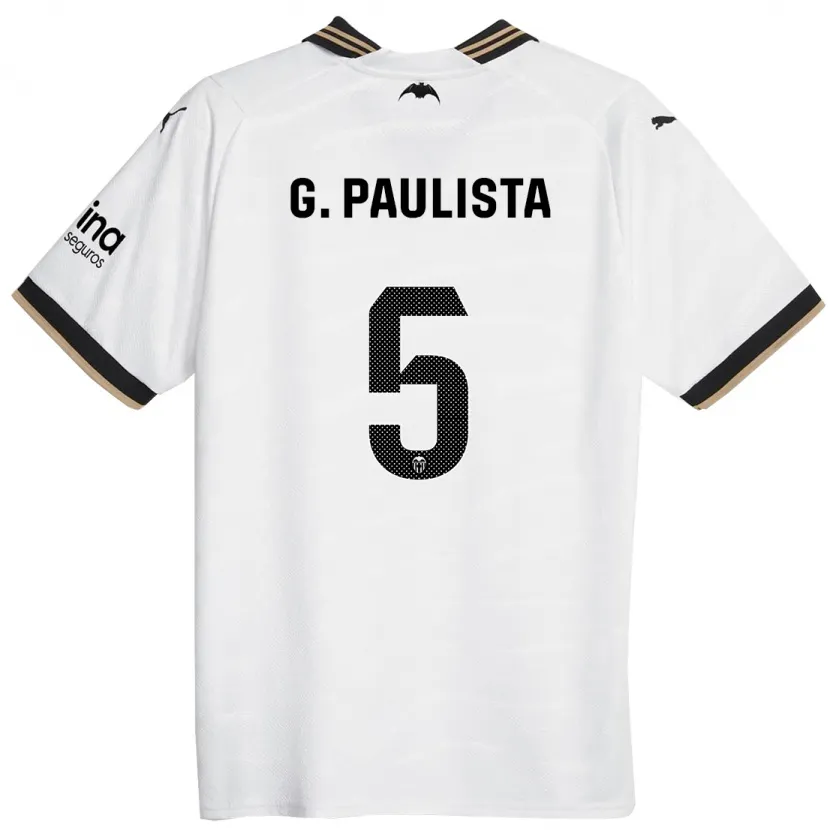 Danxen Niño Camiseta Gabriel Paulista #5 Blanco 1ª Equipación 2023/24 La Camisa