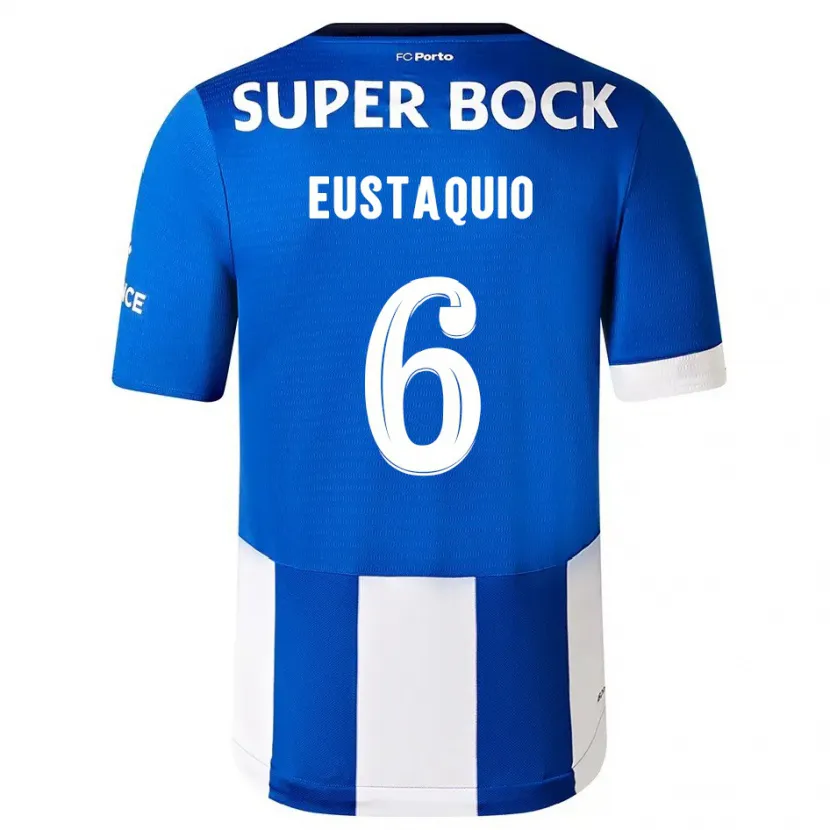 Danxen Niño Camiseta Stephen Eustaquio #6 Azul Blanco 1ª Equipación 2023/24 La Camisa