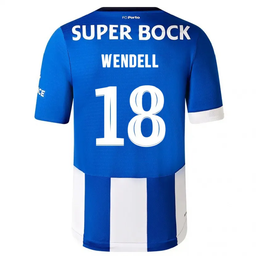 Danxen Niño Camiseta Wendell #18 Azul Blanco 1ª Equipación 2023/24 La Camisa