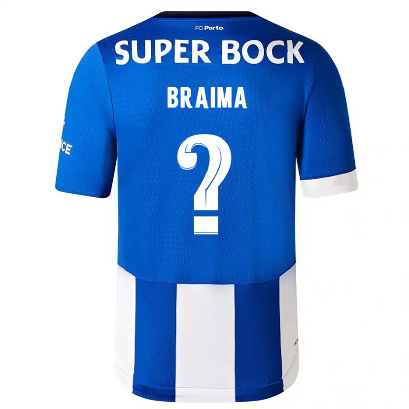 Danxen Niño Camiseta Braima #0 Azul Blanco 1ª Equipación 2023/24 La Camisa