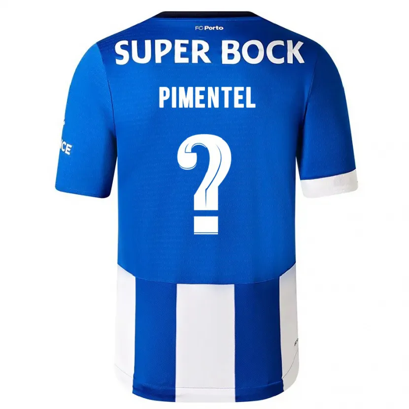 Danxen Niño Camiseta Eric Pimentel #0 Azul Blanco 1ª Equipación 2023/24 La Camisa