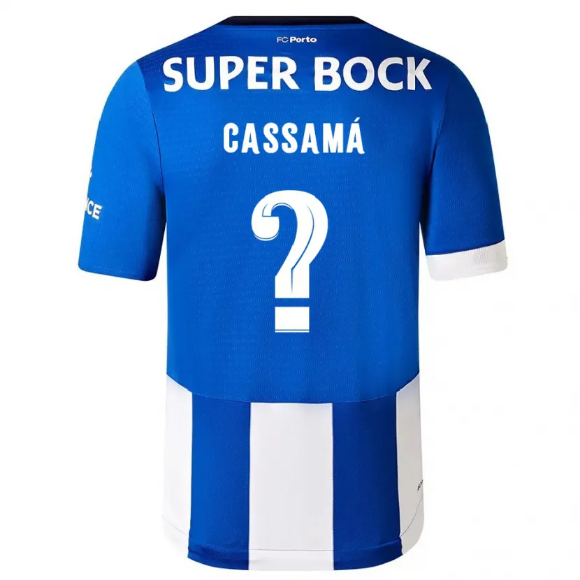 Danxen Niño Camiseta Adramane Cassamá #0 Azul Blanco 1ª Equipación 2023/24 La Camisa