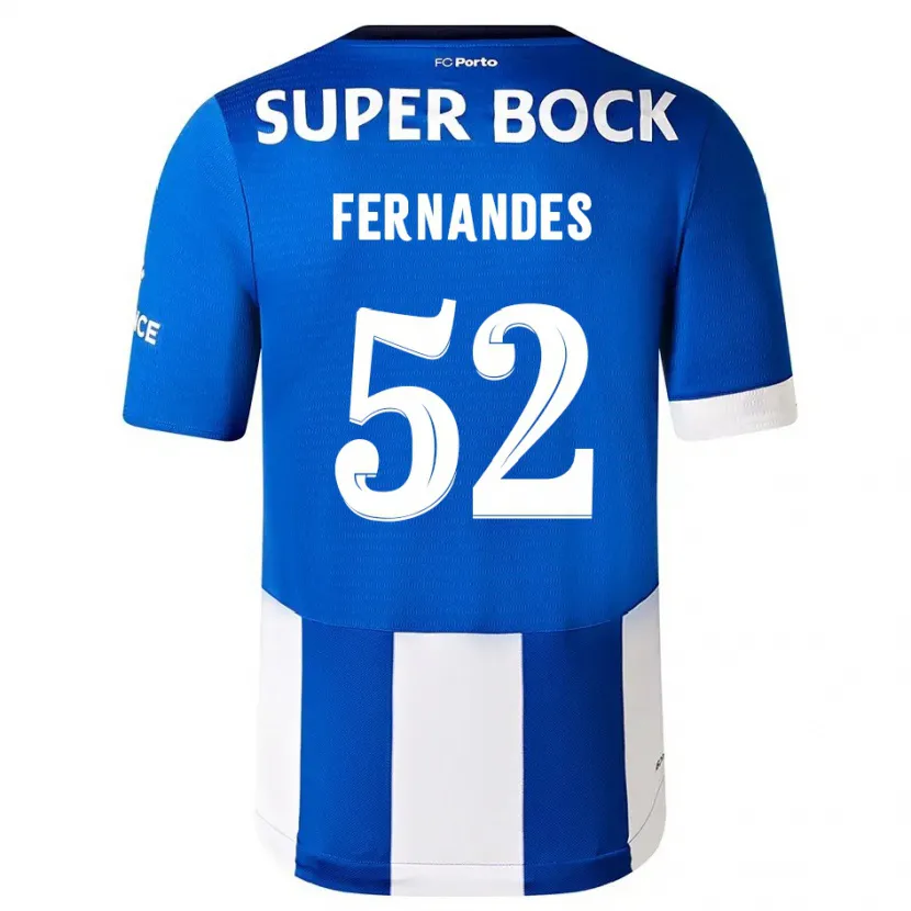 Danxen Niño Camiseta Martim Fernandes #52 Azul Blanco 1ª Equipación 2023/24 La Camisa