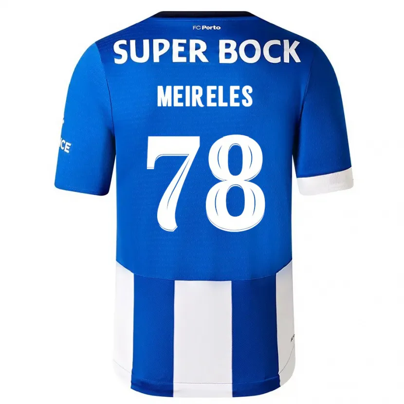 Danxen Niño Camiseta Jorge Meireles #78 Azul Blanco 1ª Equipación 2023/24 La Camisa