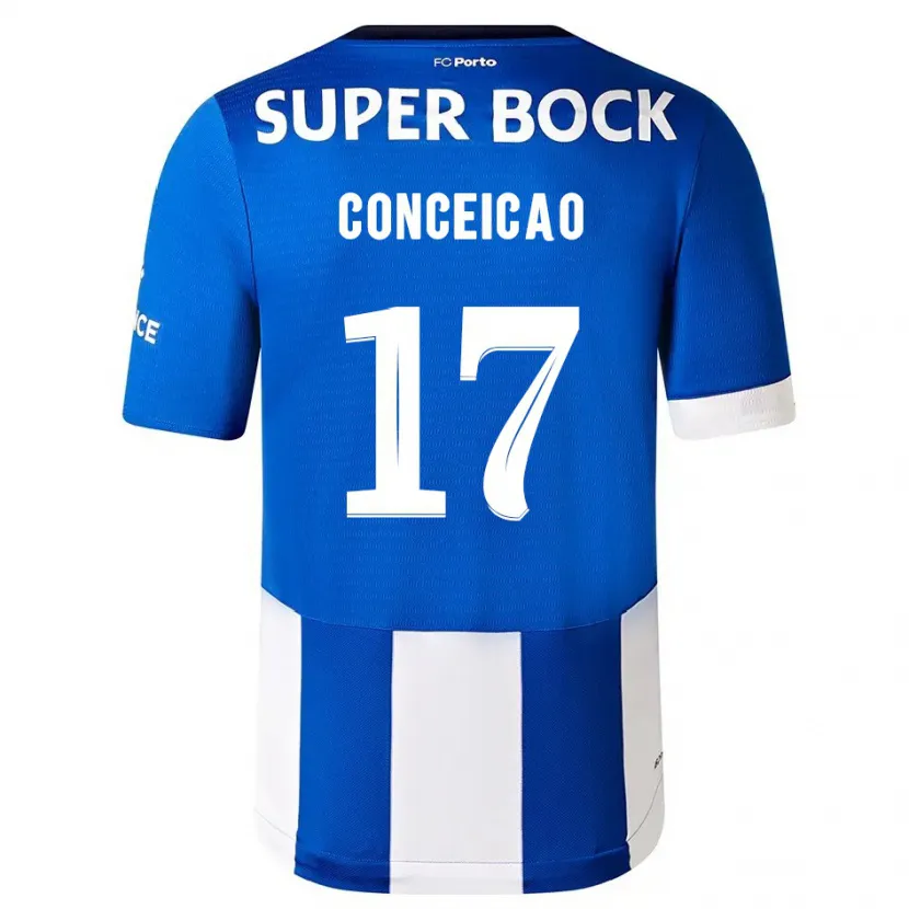 Danxen Niño Camiseta Rodrigo Conceicao #17 Azul Blanco 1ª Equipación 2023/24 La Camisa