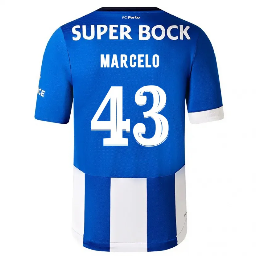 Danxen Niño Camiseta Joao Marcelo #43 Azul Blanco 1ª Equipación 2023/24 La Camisa