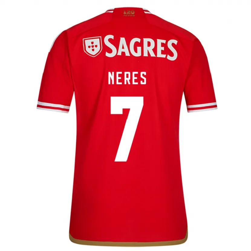 Danxen Niño Camiseta David Neres #7 Rojo 1ª Equipación 2023/24 La Camisa