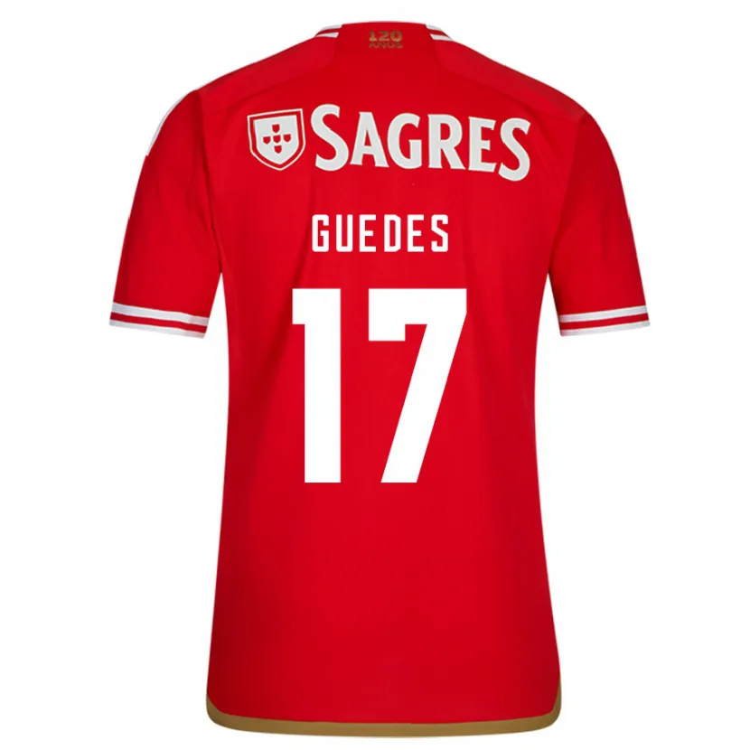 Danxen Niño Camiseta Gonçalo Guedes #17 Rojo 1ª Equipación 2023/24 La Camisa