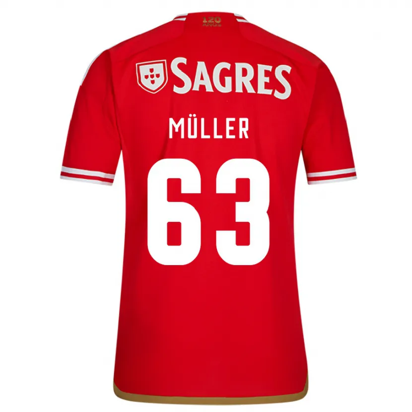 Danxen Niño Camiseta José Müller #63 Rojo 1ª Equipación 2023/24 La Camisa