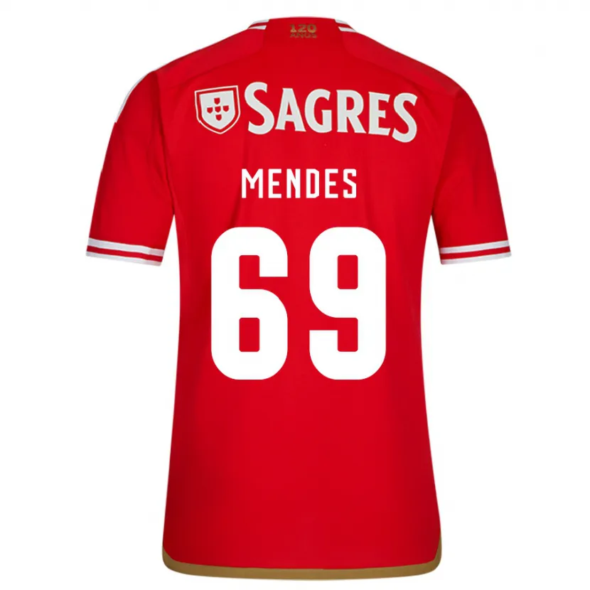 Danxen Niño Camiseta Vladimir Mendes #69 Rojo 1ª Equipación 2023/24 La Camisa