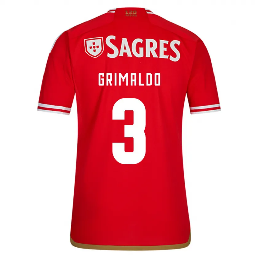 Danxen Niño Camiseta Alejandro Grimaldo #3 Rojo 1ª Equipación 2023/24 La Camisa