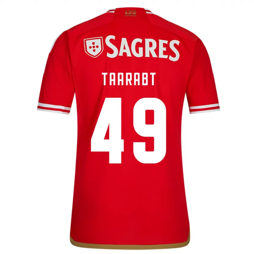 Danxen Niño Camiseta Adel Taarabt #49 Rojo 1ª Equipación 2023/24 La Camisa