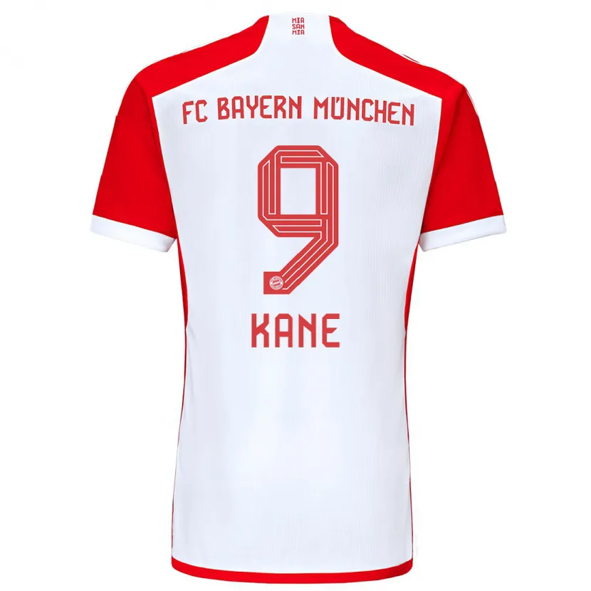 Danxen Niño Camiseta Harry Kane #9 Rojo Blanco 1ª Equipación 2023/24 La Camisa