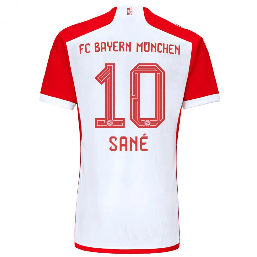 Danxen Niño Camiseta Leroy Sané #10 Rojo Blanco 1ª Equipación 2023/24 La Camisa