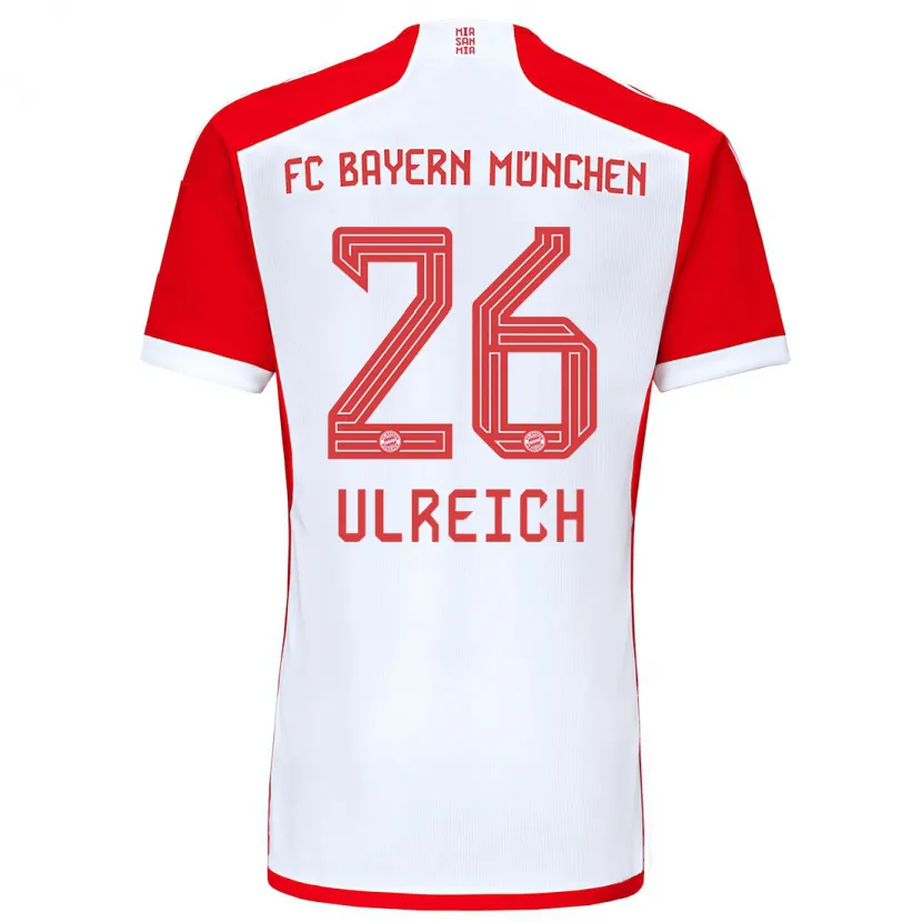 Danxen Niño Camiseta Sven Ulreich #26 Rojo Blanco 1ª Equipación 2023/24 La Camisa