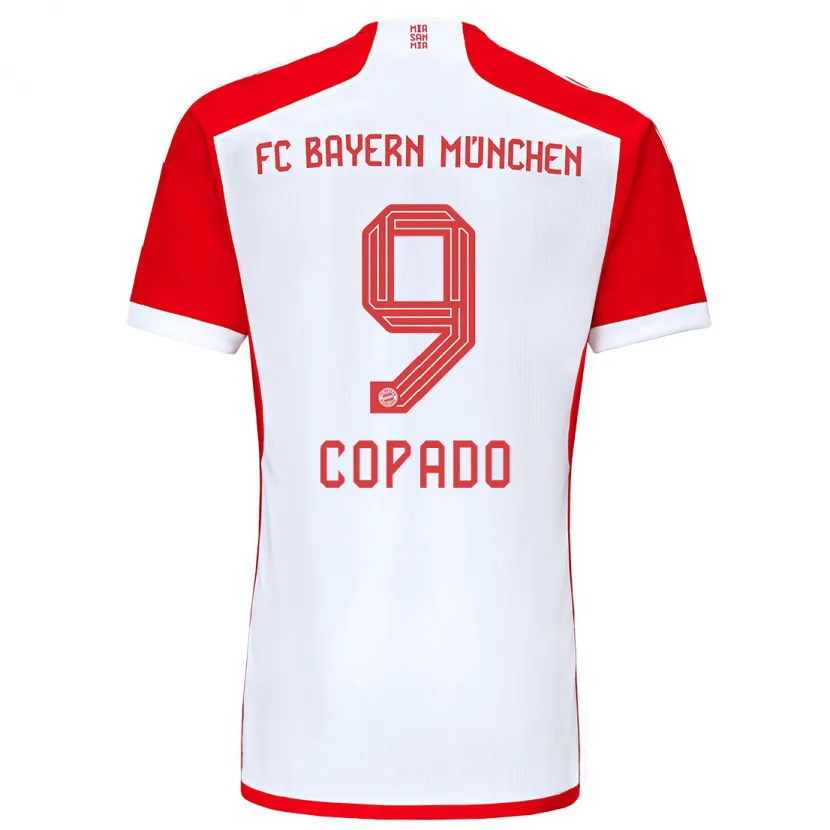 Danxen Niño Camiseta Lucas Copado #9 Rojo Blanco 1ª Equipación 2023/24 La Camisa