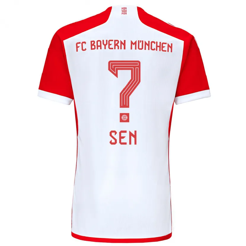 Danxen Niño Camiseta Salih Sen #0 Rojo Blanco 1ª Equipación 2023/24 La Camisa